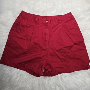 Vtg Ralph Lauren Vibrant Red High Waist Chino Shorts